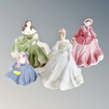 Three Coalport Catherine Cookson collection figures, Bridget, Tilly Trotter and Biddy,