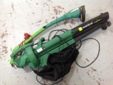 A garden line leaf blower/vac and a gardening essentials strimmer