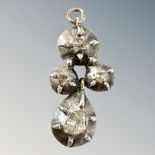 A Georgian gold, silver and diamond pendant,