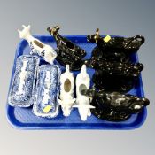Antique and later cow creamers,