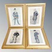 A set of four gilt framed Spy prints.