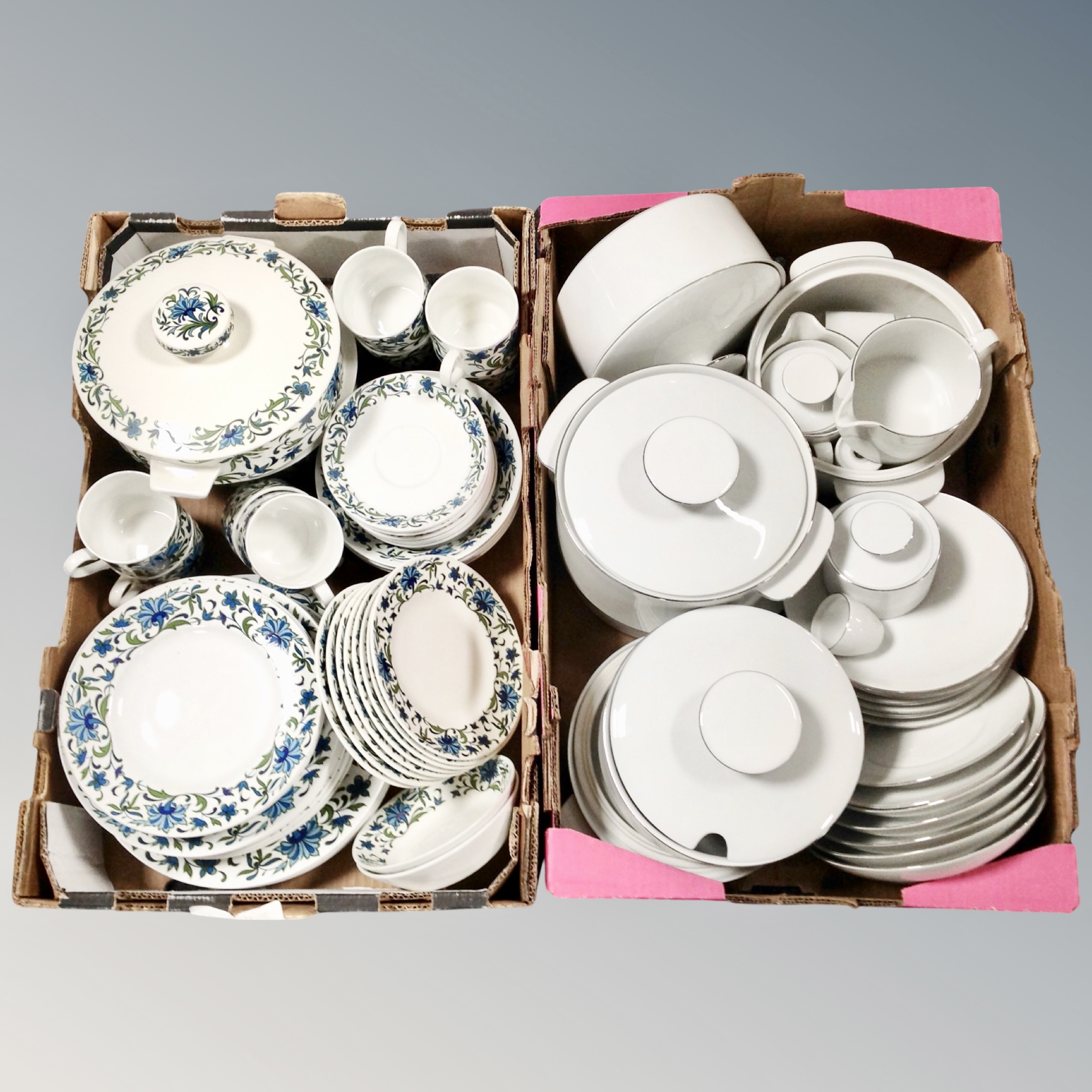 Two boxes of Mid Winter part dinner service and a further German Thomas dinner service