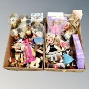 Two boxes of Cindy and other dolls