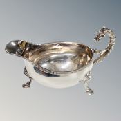 A Lindisfarne silver sauce boat,