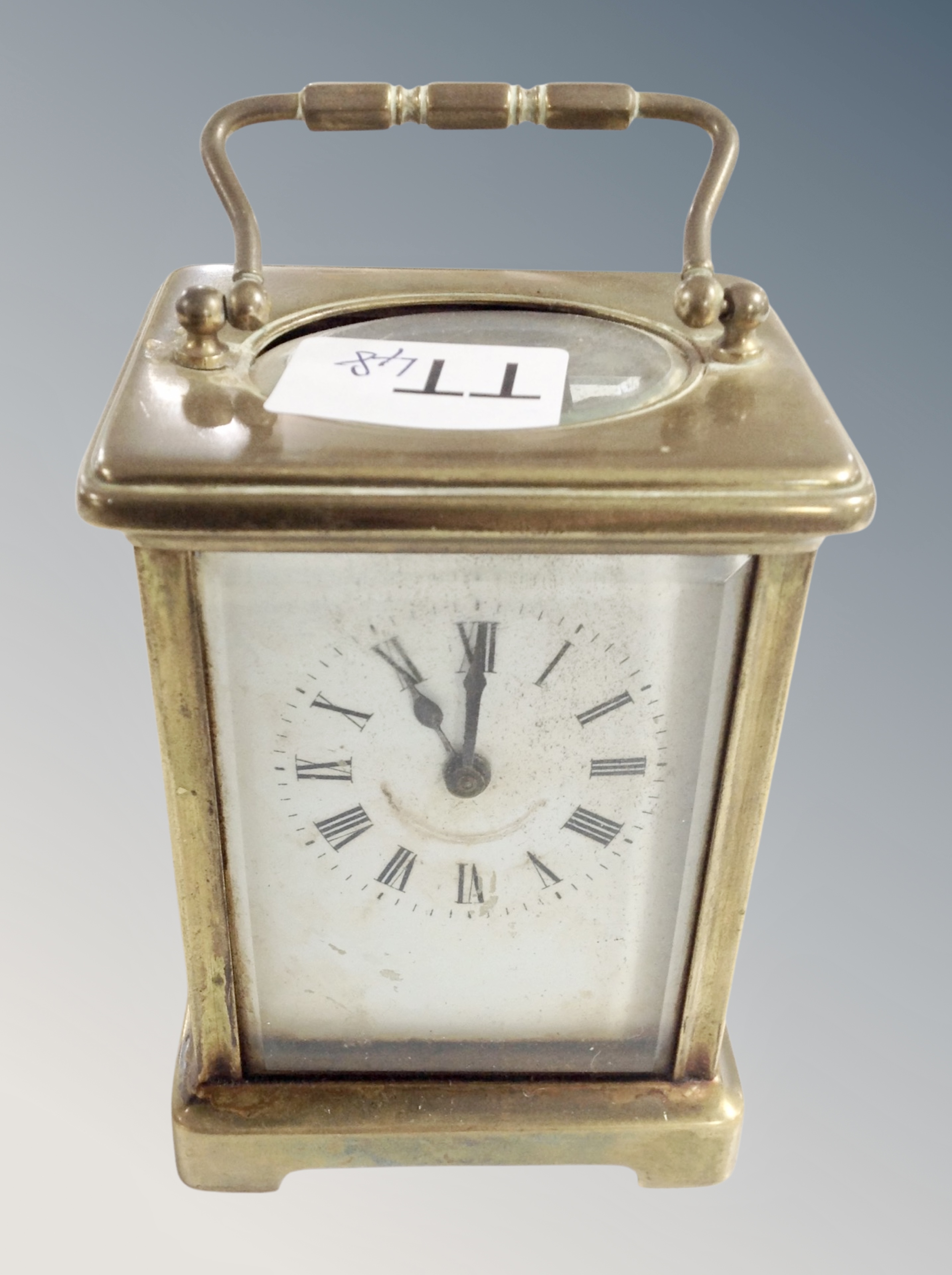 A brass carriage timepiece,