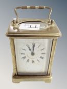 A brass carriage timepiece,