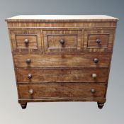 A Victorian six drawer Scotch chest,