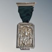 A silver medal the First Grand Mason of Scotland, 1736,