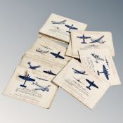 A collection of Aircraft Spotter's Series collection cards