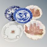 A group of Victorian and later plates,