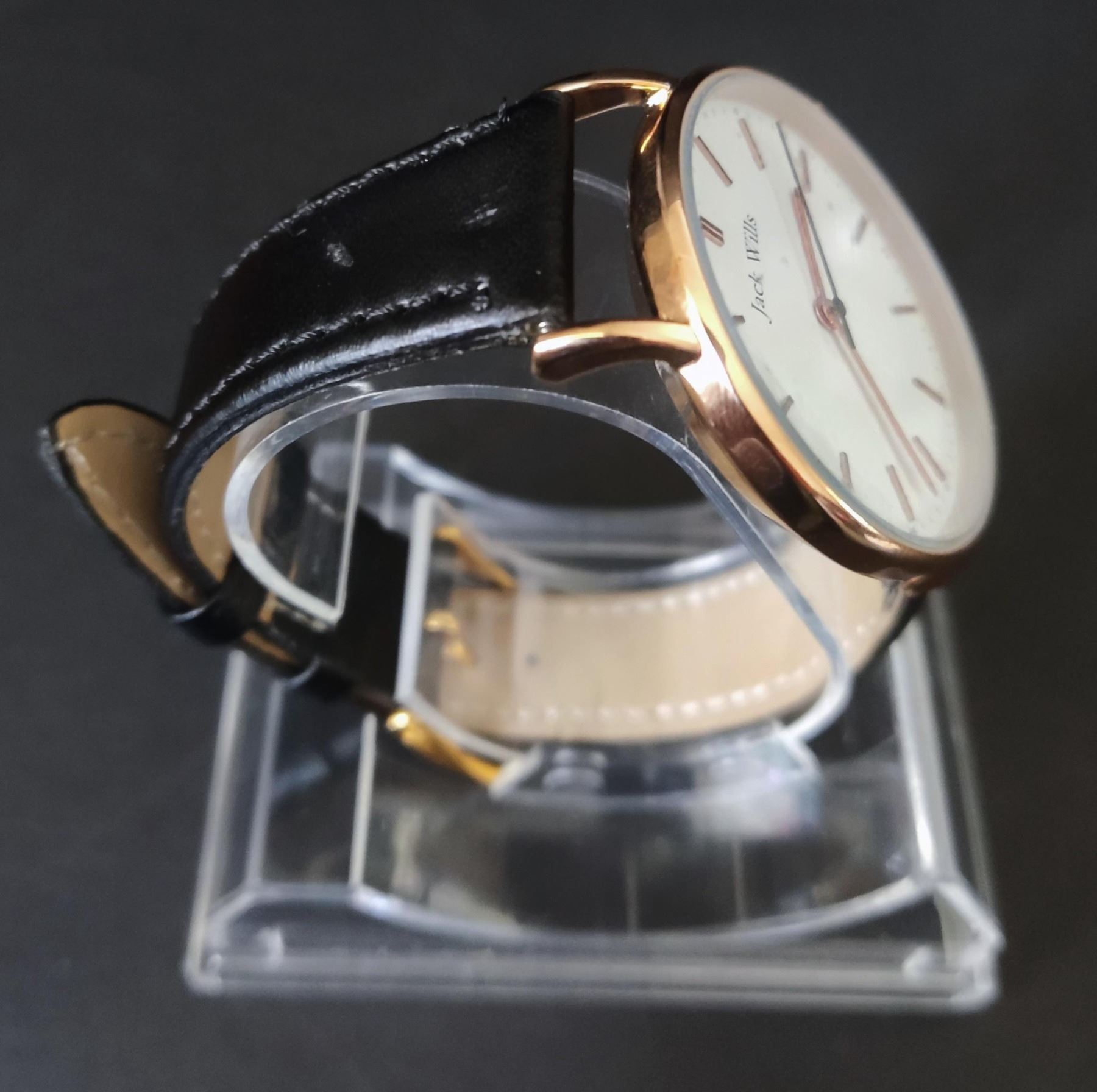 Brand new Jack Wills rose gold plated watch (JW018FLWH) With black Leather strap. Battery included. - Image 3 of 5