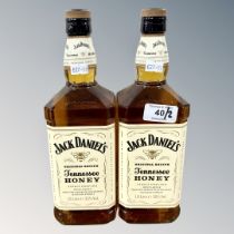Two x Jack Daniels Tennessee Honey Liqueur, each bottle 1 litre.