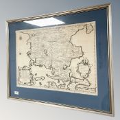 An antique continental map, 59 cm x 41 cm.