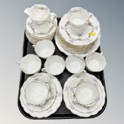 Thirty-five pieces of antique Collingwood bone tea china