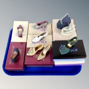 A quantity of Just the Right Shoe by Raine ornaments,