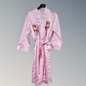 A silk kimono with hand stitched decoration