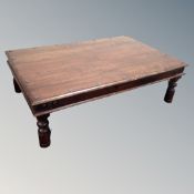 A sheesham wood rectangular low coffee table,