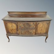 A mahogany bow fronted sideboard,