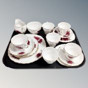 Twenty pieces of Royal Vale rose pattern tea china