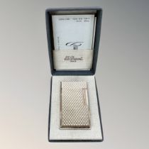 A Dupont Paris gold-plated lighter in box