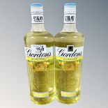 Two x Gordons Sicilian Lemon Gin, each bottle 70 cl.