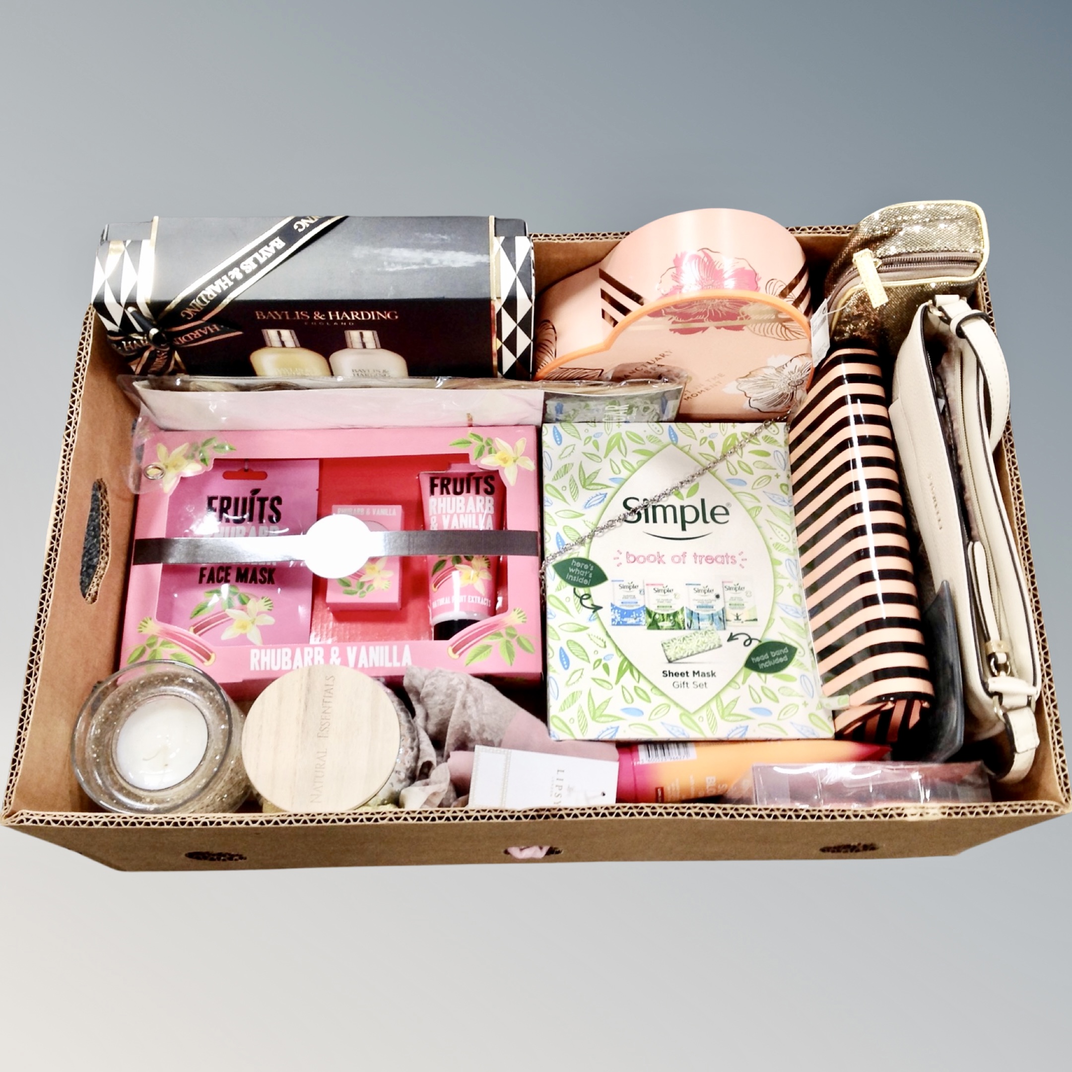 A box of cosmetics,