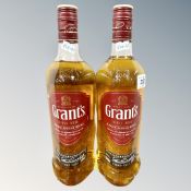 Two x Grant's Blended Scotch Whisky, each bottle 70 cl.