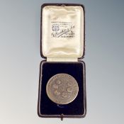 A National Chrysanthemum Society medal in case