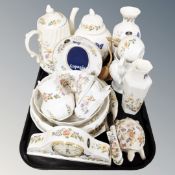 Aynsley Cottage Garden china including mantel clock,