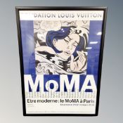 A Foundation Louis Vuitton MOMA Paris poster in frame