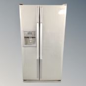 A Daewoo American style fridge freezer with ice dispenser