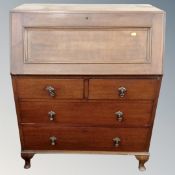 A mahogany fall fronted bureau,