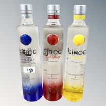 Three x Ciroc Vodka, Snap Frost, Red Berry & Pineapple, each bottle 70 cl.