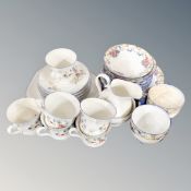 A tray of eighteen pieces of Royal Albert Summer Breeze tea china together with a further part