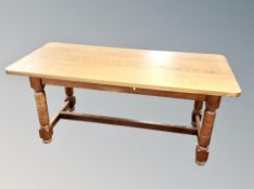 An oak refectory table,