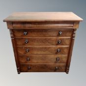 A Victorian mahogany five drawer Scotch chest,