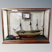 A finely detailed 1:100 scale model of Lord Nelson's flagship HMS VIctory, April 1803,