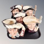 Four Royal Doulton The Four Musketeers character jugs,