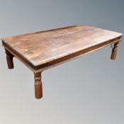 A Sheesham wood rectangular coffee table,