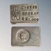 Two Chinese ingot coins
