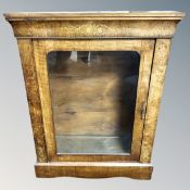 A Victorian inlaid walnut side cabinet,