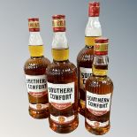 Four x Southern Comfort Original : 1 x 1 litre bottle, 2 x 70 cl bottles & 1 x 35 cl bottle.