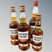 Four x Southern Comfort Original : 1 x 1 litre bottle, 2 x 70 cl bottles & 1 x 35 cl bottle.