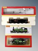 Two boxed Hornby die cast locomotives comprising R3335 LSWR 4-4-2 T Adams Radial and R2518