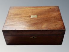 A Victorian walnut writing slope