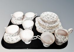 A Coalport Elite Platinum tea set