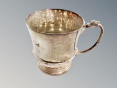 A silver Lindisfarne pattern mug, Northern Goldsmiths & Co, Birmingham marks, height 7.