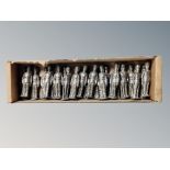 Twenty four cast lead figures of guardsmen, height 6 cm,