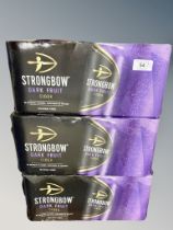 Eighty two cans of Strongbow Cider, contained in 7 packs.