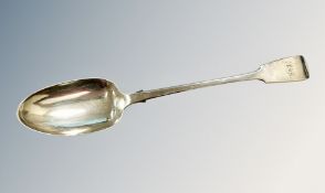 A Victorian silver basting spoon, Samuel Whitford, London 1865,